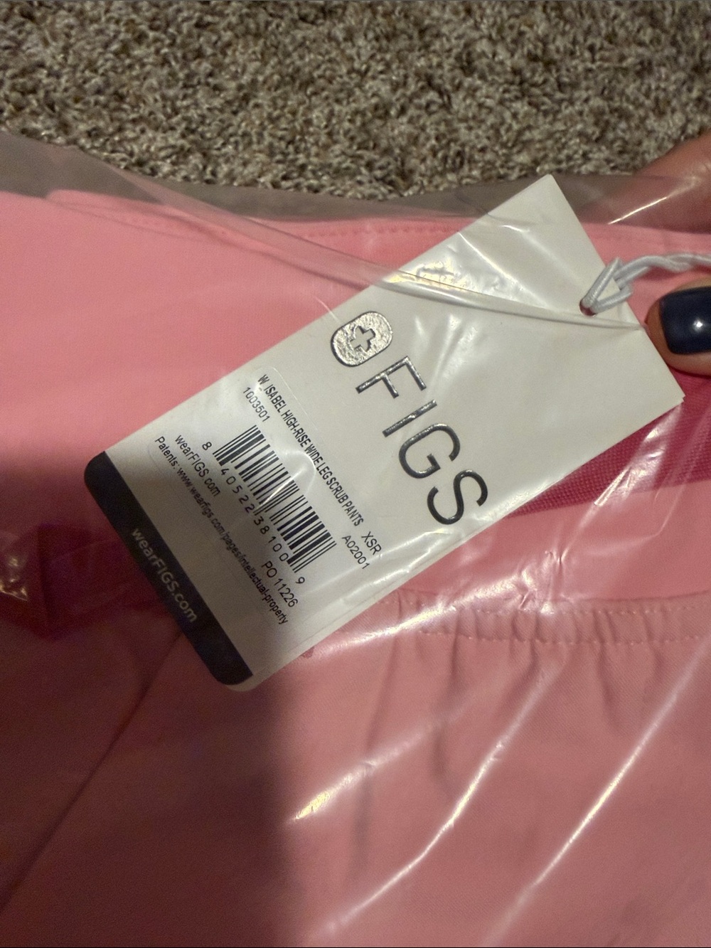 FIGS Isabel Wide Leg Pant (Fight Club Pink) - Picture 2 of 10